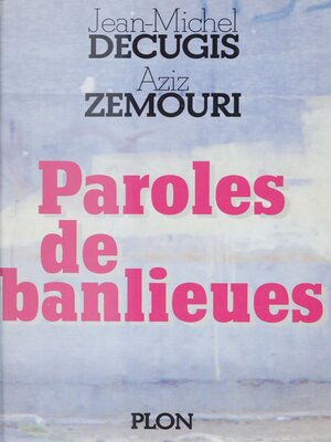 cover image of Paroles de banlieues